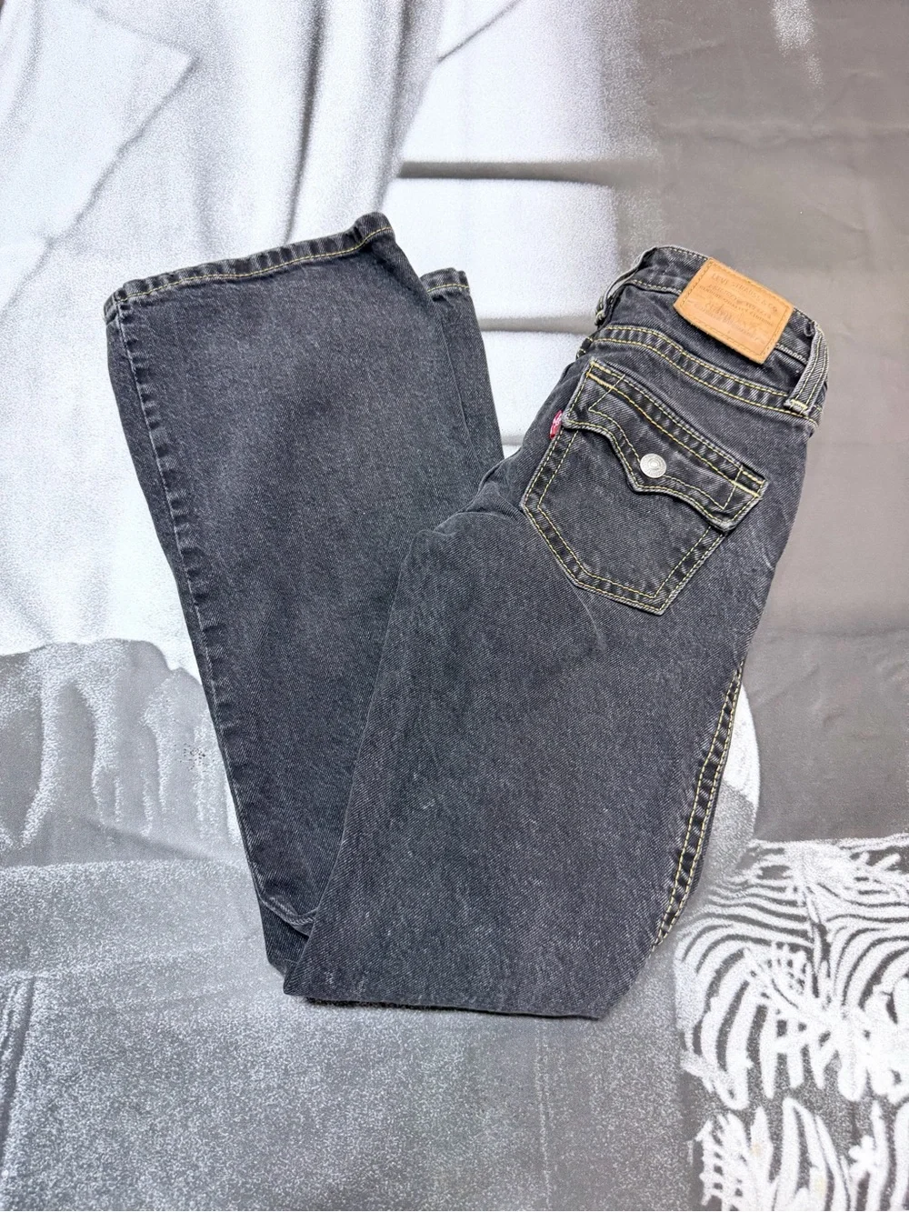Levi’s Premium Quality Women’s sz 23 Black Noughties Bootcut Jeans A2
